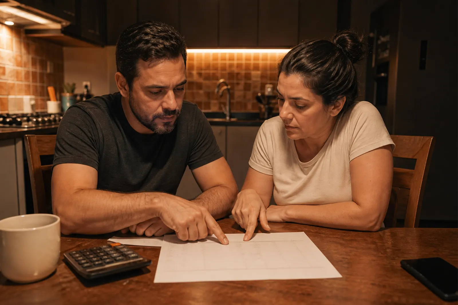 Casal aprovando orçamento do evento no aplicativo
