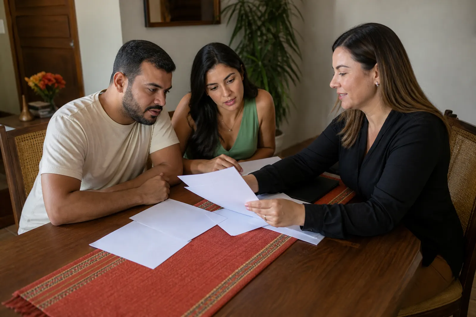 Conciliação financeira entre casal, assessoria e fornecedor