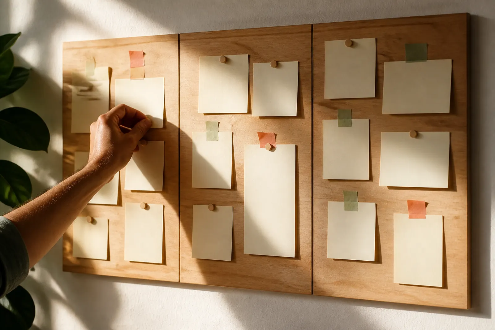 Quadro de tarefas da equipe de assessoria no workspace